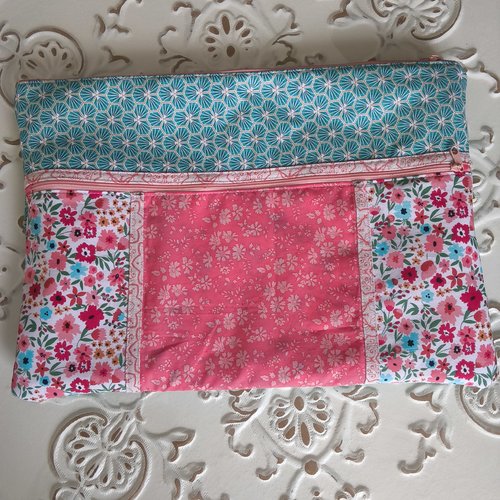 Pochette matelassée zippée