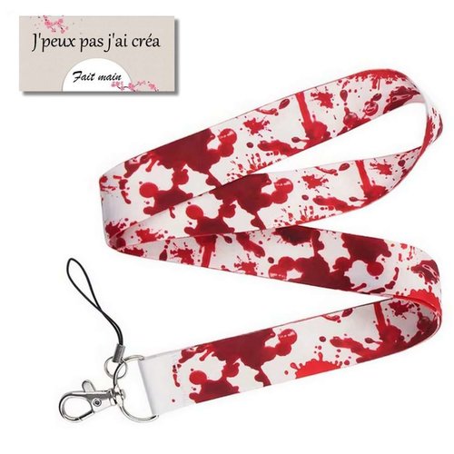Lanière de cou halloween, lanière de cou, porte clefs, porte carte, pass bus