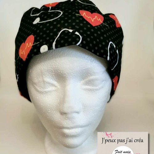 Calot pour tous professionnels médical, motif coeur