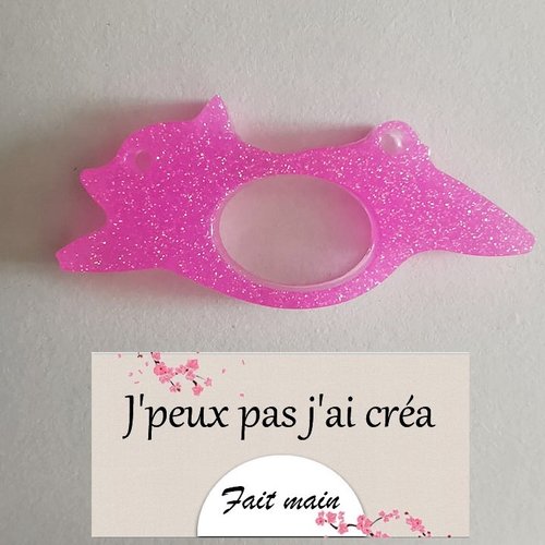 Bague de lecture cochon rose en résine