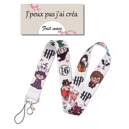 Tour de cou harry potter, cordon porte clefs, lanière de cou, pass navigo porte car cmi