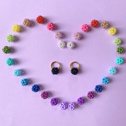 Paire de charms perles pour créoles interchangeables boucles d'oreilles bijou élégant mariage