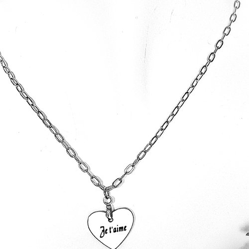 Collier ras de cou " je t'aime"
