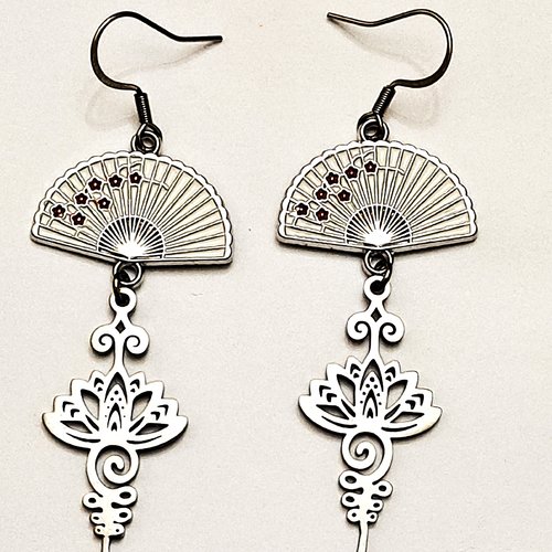 Boucles d'oreilles de style asiatique