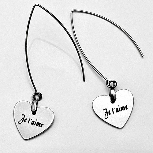 Boucles d'oreilles en acier inoxydable