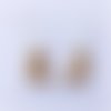 Boucles d'oreilles lapin en bois de robinier, poncé très fin, dimensions: 16x15x4 mm, boucles d'oreilles pendantes bois, découpé main