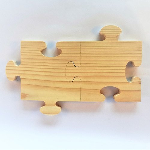Double dessous de plat, planche à découper, en bois d'épicéa naturel pièce de puzzle carré, pour la cuisine, plats chauds