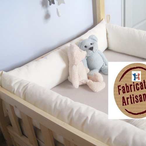 Traversin coussin plat pour réaliser un tour de lit cabane montessori ou tour de lit  à barreaux