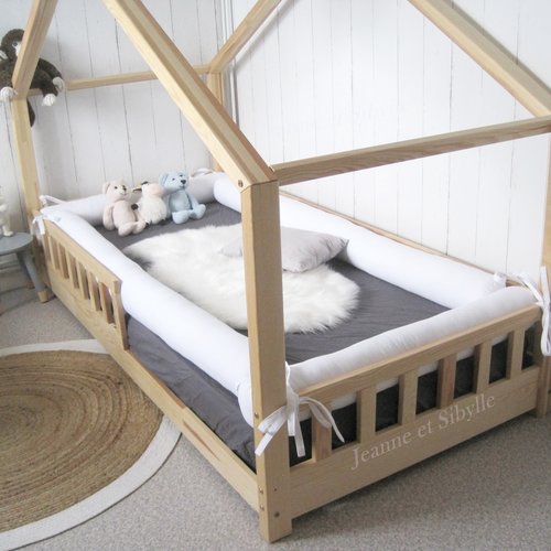 90 x 190 lot de 4 traversins boudins tour de lit cabane pour lit 90x190