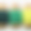 Kit 3 coupons ,tricolore, ficelles coton bakers twine, vert foncé, vert émeraude, vert anis, 3 x 10 m