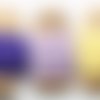 Kit 3 coupons ,tricolore, ficelles coton bakers twine, violet, mauve-parme, jaune pâle, 3 x 10 m