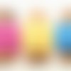 Kit 3 coupons ,tricolore, ficelles coton bakers twine, bleu ciel, rose, jaune pâle, 3 x 10 m