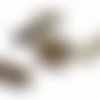 Lot de 20 fermoirs ruban à griffes, avec boucle, couleur bronze, 13*7 mm