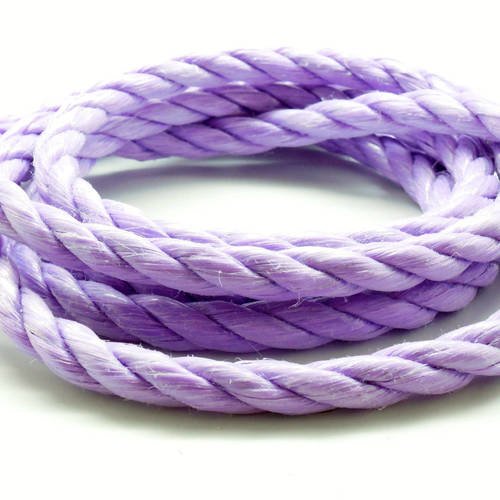 Lot de 2 mètres de corde nylon 3 brins violette 10 mm