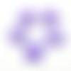 Lot de 10 perles étoiles violettes mat givrées, en acrylique, 27,5*5 mm