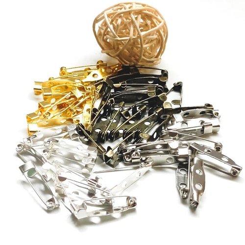 Épingles support broches métal 2 trous 20 mm par 20
