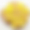 Lot de 10 pompons glands à franges, jaune flashy, coton,  27 mm