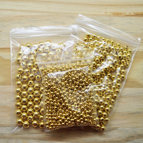 130 Perles Plastique Nacrées Assorties - Ctop pas cher
