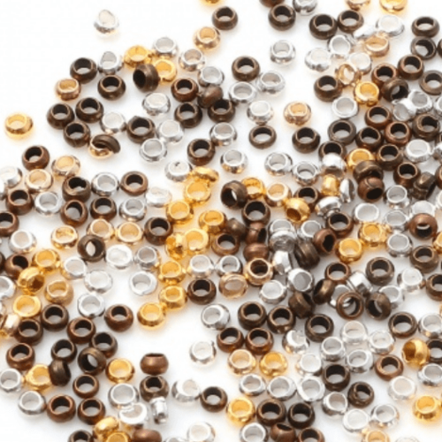 Perles rondes à écraser métal 2 mm par 250