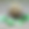 Sequins coquillage rond vert 18 mm, par lot de 10