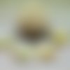 Sequins coquillage rond jaune 18 mm, par lot de 10
