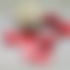 Sequins coquillage rond rouge 18 mm, par lot de 10
