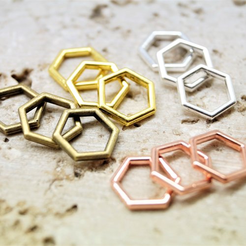 Connecteurs hexagone alvéole d'abeille bronze11*10 m par 10