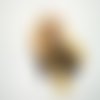 Pompons glands à franges marron, beige 13 cm par 5