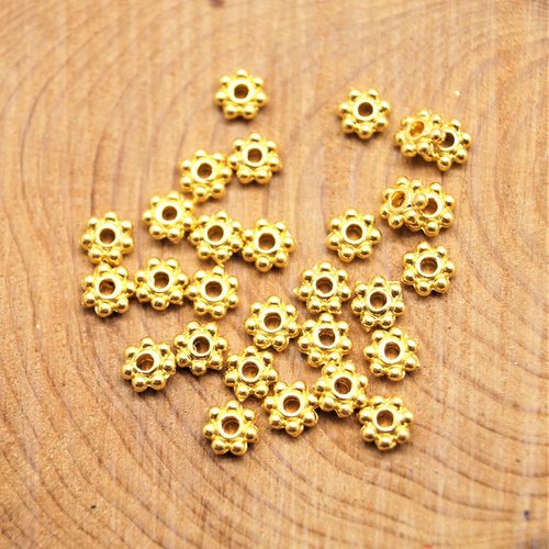 Lot De 100 Perles Intercalaires Rondes Lisses En Argent 8 Mm