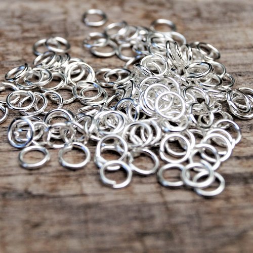 Métal Argenté 200 Anneaux de jonction 6mm Simples Fabrication de bijoux