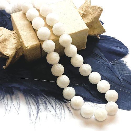 Perles pierre de lune blanche naturelle10 mm