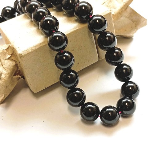 Perles grenat naturel rouge profond 10mm