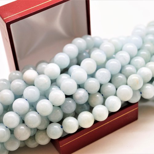 Perles aigue-marine qualité aa 8 mm