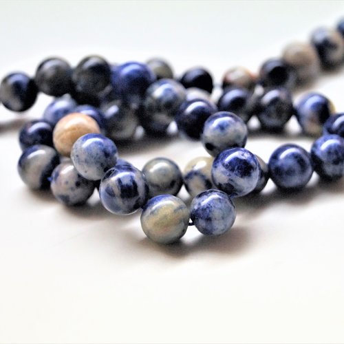 Perles sodalite bleue 8 mm