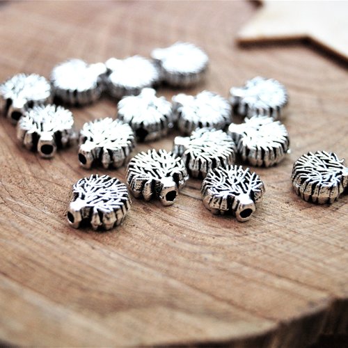 Perles intercalaires arbre de vie en métal 8*8 mm