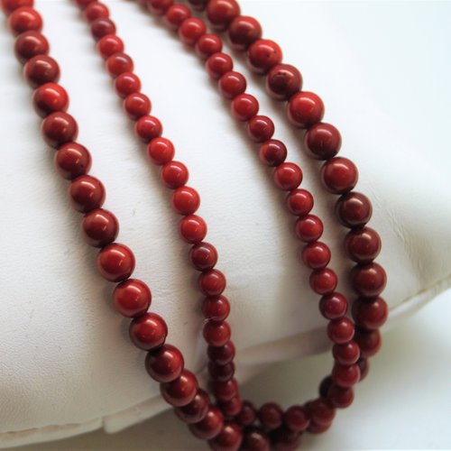 Perles naturelles corail rouge 8 mm
