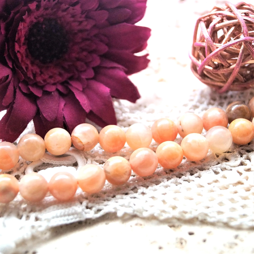 Perles pierre de soleil naturelle 6 mm