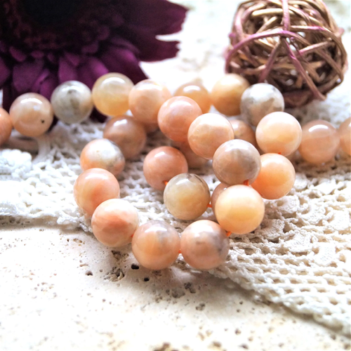 Perles pierre de soleil naturelle 10 mm