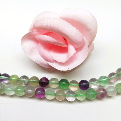 Perles rondes fluorite a 8 mm