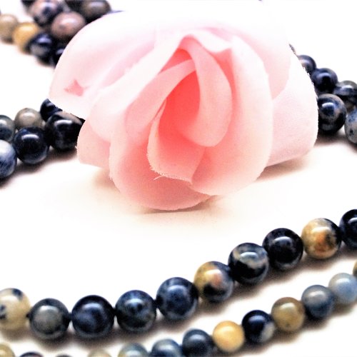 Perles sodalite bleue 4 mm