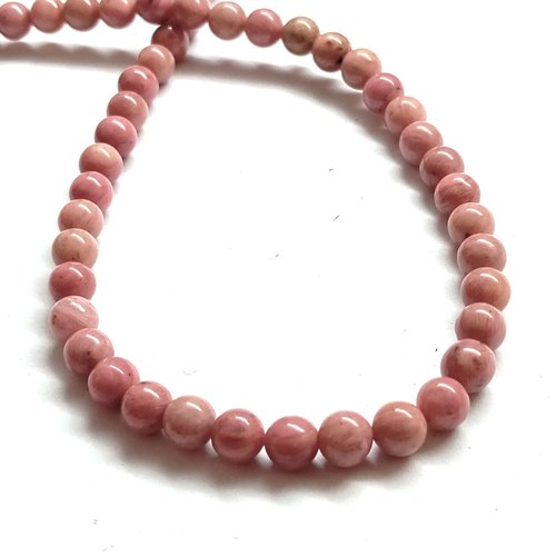 Perles rhodochrosite naturelle de mongolie 6mm