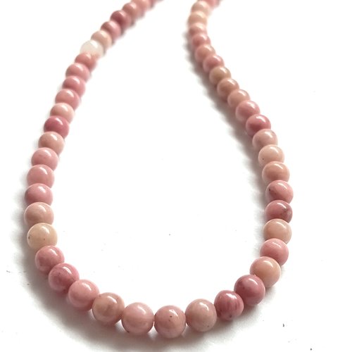 Perles rhodochrosite naturelle de mongolie 4mm