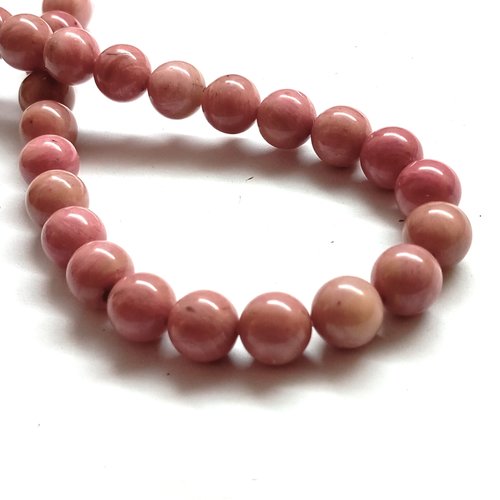 Perles rhodochrosite naturelle de mongolie 10mm
