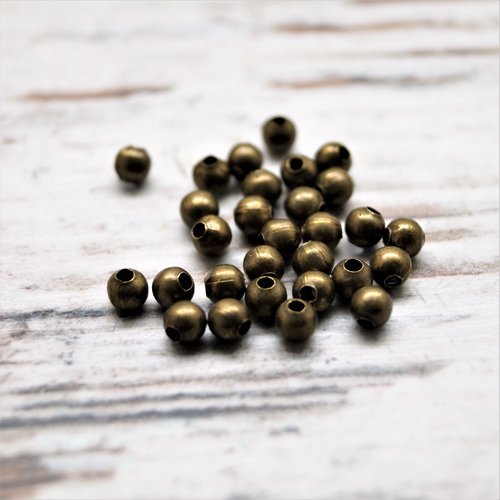 350 perles rondes bronze 2 mm