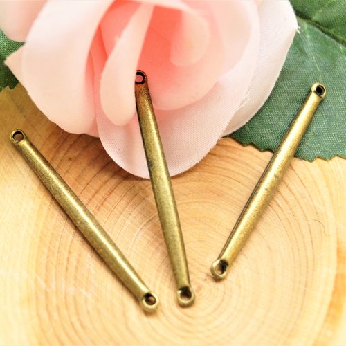 Connecteurs bijoux bâton bronze 40*3 mm
