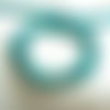 Perles rondes en magnésite teintée turquoise 4 mm