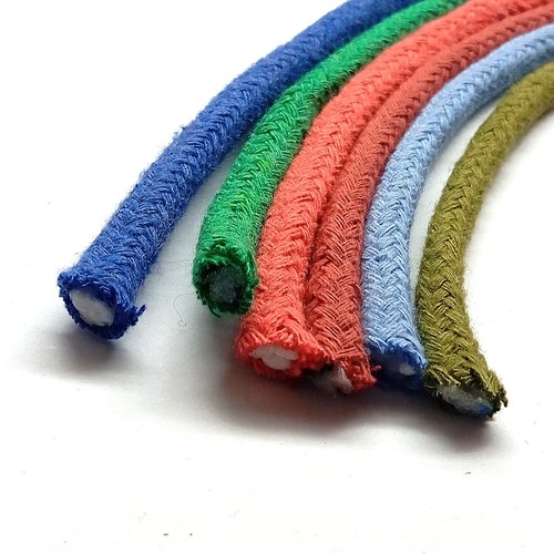 Corde coton 6mm au mètre fabriqué en europe 6 coloris