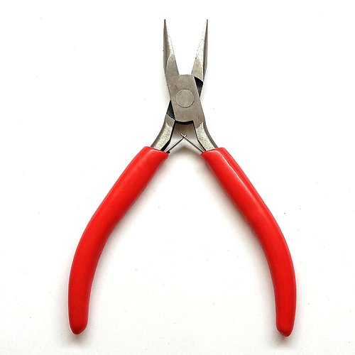 Pince de précision en acier carbone à becs fins lisses 13,5cm