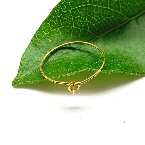 Lot de 10 supports créoles dorées or brillant 20mm et 25mm