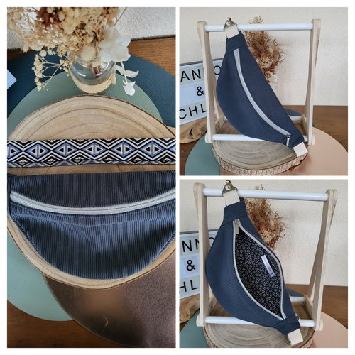 Sac banane velours